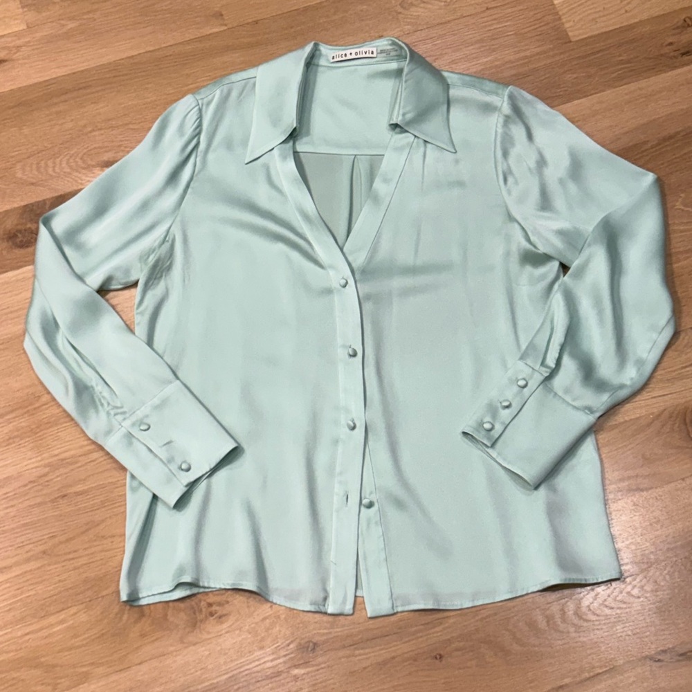 Alice + Olivia Silk Button up